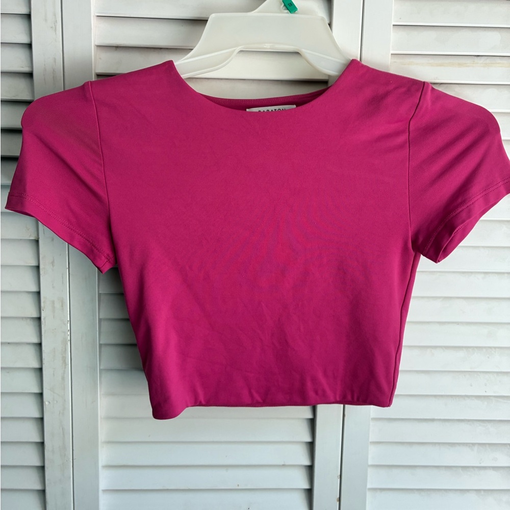 Aritzia Pink Short Sleeve Top